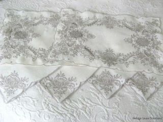 AnTiQuE ITALIAN RETICELLA NEEDLELACE & Embroidery * CUTWORK Placemats 