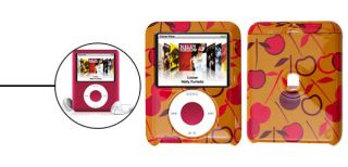Apple Pattern Hard Plastic Cover Case Shell Yellow for iPod Nano 3G