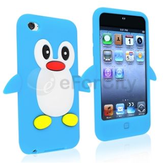   generic penguin silicone skin case compatible with apple ipod touch