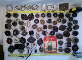 Antique Vintage Tube Radio Sockets and Misc Parts