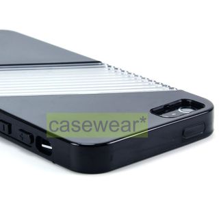 Black Diagonal Line TPU Gel Skin Case Cover for Apple iPhone 5 
