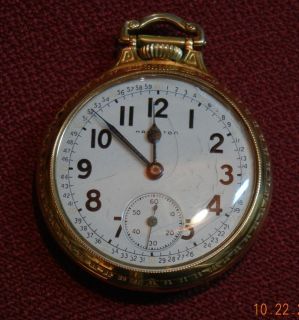 Antique Hamilton Railroad Pocket Watch, 992, 21j, Bar Over Model 2 RR 