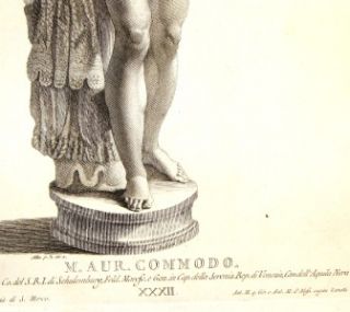 Zanettis Greek Statues 1743 Roman Emperor Commodus