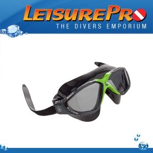 Aqua Sphere Vista Swim Mask with Smoke Lenses Black Green