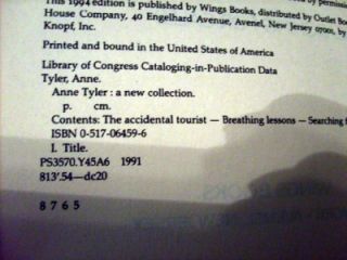 Anne Tyler New Collection 1991 Hardcover New 3 Novels 0517064596 