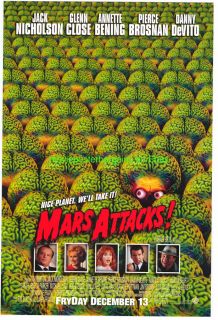 Tim Burton Movie Posters Mars Attacks Corpse Bride P