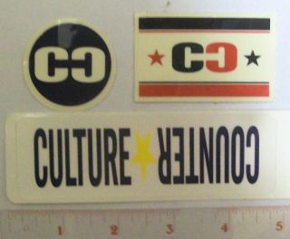 Counter Culture Surf Clothing Sticker Set 3 Skateboard