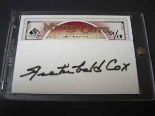   Legendary Cuts Mystery Cuts #LC MC Archibald Cox Autograph Auto #1/18