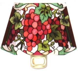 Red Grapes Night Light Stained Glass Grape Wine Vino