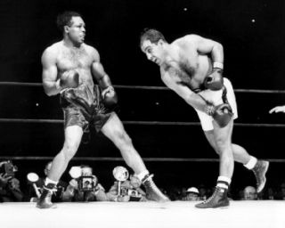 1955 rocky marciano vs archie moore boxing photo