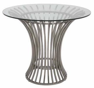 Aretha Steel Glass End Table Furniture Contemporary