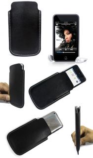 Leather Case for Apple iPod Touch 4th Gen 4 4G Black