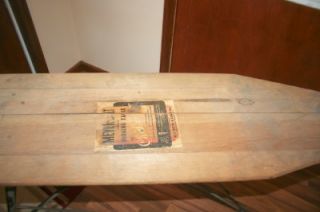 Antique Meyer Bilt Challenger Wood Ironing Table Board w Label 1940s 