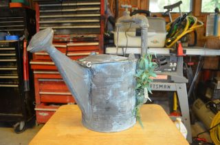 Vintage Antique Watering Can That Has A Water Pump Fountain Feature 