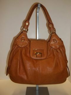 Antonio Melani Tan Leather Satchel Handbag