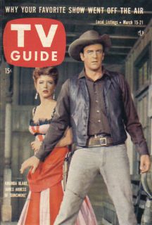 1958 TV Guide Gunsmoke James Arness Amanda Blake Nice