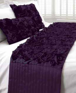 Raised Rose Cushion Covers Runners Various Colours