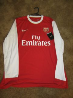 ARSENAL FC SOCCER JERSEY AUTHENTIC NIKE NEW XL 90 LONG SLEEVE RED