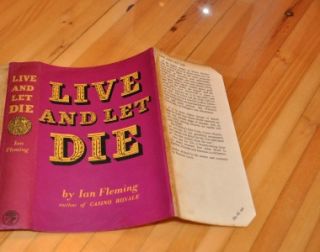 Live and Let Die Ian Fleming 1st 1st UK Edition ORG DJ