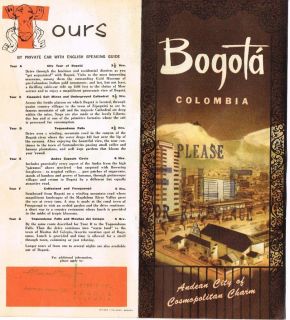    Travel Brochure Bogata Columbia Travel Brochure Andean City Charm