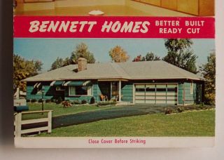 1950s Matchbook Bennett Homes East Amherst NY Erie Co