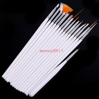   Nail Art Design Brush Set Painting Pen Drawing Brushes Tools White