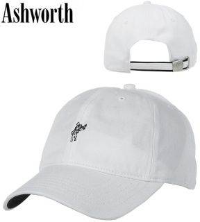Ashworth Core Cresting Mens Golf Hat Cap White New Free Ground SHIP 