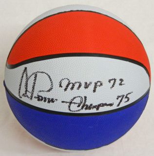 ARTIS GILMORE Signed Red, White & Blue Basketball w/72 MVP & 75 Champs 