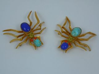 Askew London Pair of Spider Brooch Pins
