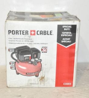 Porter Cable C2005 Air Compressor 6 Gallon Portable Electric Air New 