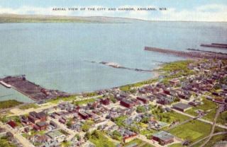 Aerial View Harbor Coal Docks Ashland Wi