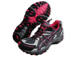 Asics Women Shoes Gel Trabuco 12 Grey Black Athletic Shoes