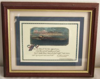    Gallery QUOTATIONS watercolor printwell framed VGC Art Carney quote