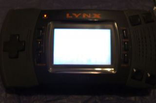 Atari Lynx II Handheld System 4 Games Box and Inserts Car Adapter 