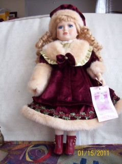 Arleen Collectible Memories 16 Porcelain Doll Dressed for Winter w Tag 