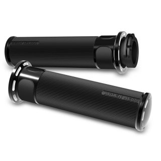 Arlen Ness Fushion Grips for Cable Style Bars Slot Track Pair Black 