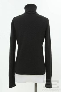 Armani COLLEZIONI Black Turtleneck Sweater Size 8