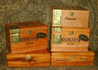 ARTURO FUENTE GLOSSY WOODEN CIGAR BOXES PURSES CRAFTS JEWELRY GIFT 