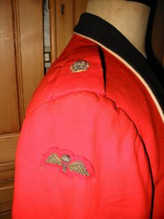 Vintage British Majors Red Military Army Mess Jacket
