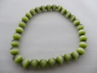 vintage green moonstone stretch bracelet