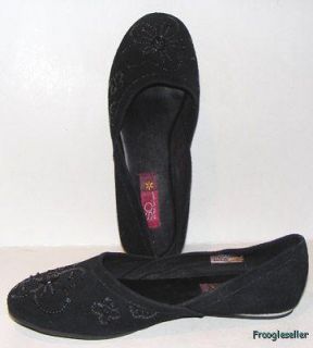 So Womens Ashlyn Suede Flats Loafers Shoes 7 M Black