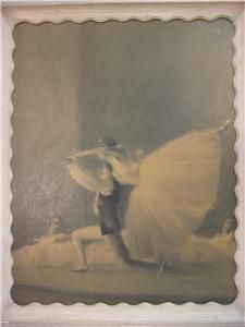 Old August Von Munchhausen Ballet Charcoal Print Frame