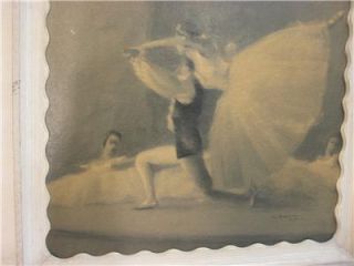 Old August Von Munchhausen Ballet Charcoal Print Frame