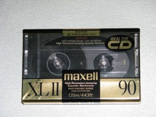 Maxell XL II 90 Blank Audio Cassette Tape CrO2 90 min New Sealed