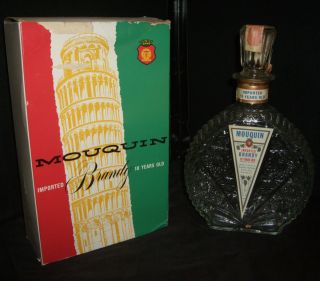 1956 Austin Nichols Mouquin Cut Crystal Brandy Decanter Bottle 