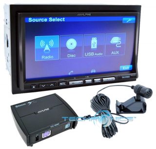 Alpine 50W in Dash Double DIN DVD MP3 Car Receiver GPS Navigation USB 