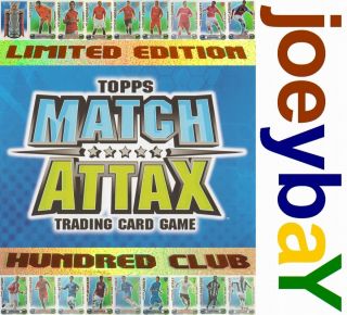 Choose 08 09 Edition or 100 Club Match Attax Card Limited Hundred 2008 