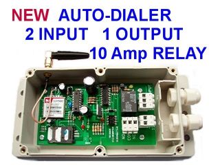 GSM Auto Dialer 2X Inputs 1x 10Amp Relay Output
