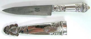 Argentina Silver Nickel Gaucho Knife FACON 10½ Inches