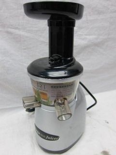   Duty Dual Stage Vertical Single Auger Low Speed Juicer Silver